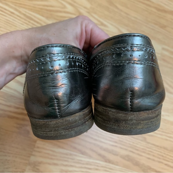 Louise et Cie silver tassel loafers lo Joey size 7M 37 Oxford tassels shiny - Picture 8 of 12